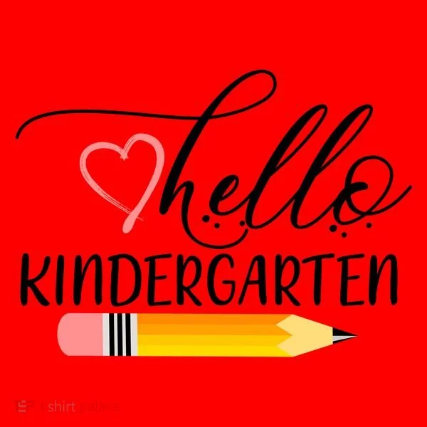 Hello Kindergarten Cute Pencil Santa Hat