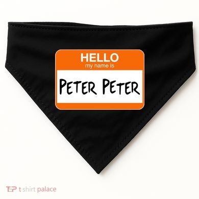 Hello My Name Is Peter Peter USA-Made Doggie Bandana