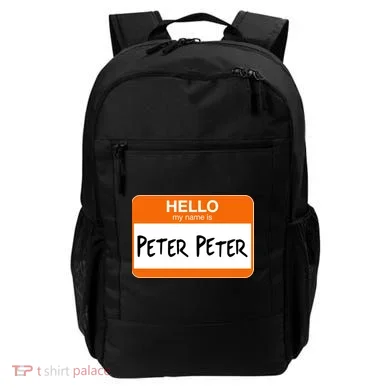 Hello My Name Is Peter Peter Backpack