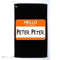 Hello My Name Is Peter Peter Golf Towel thumb 0