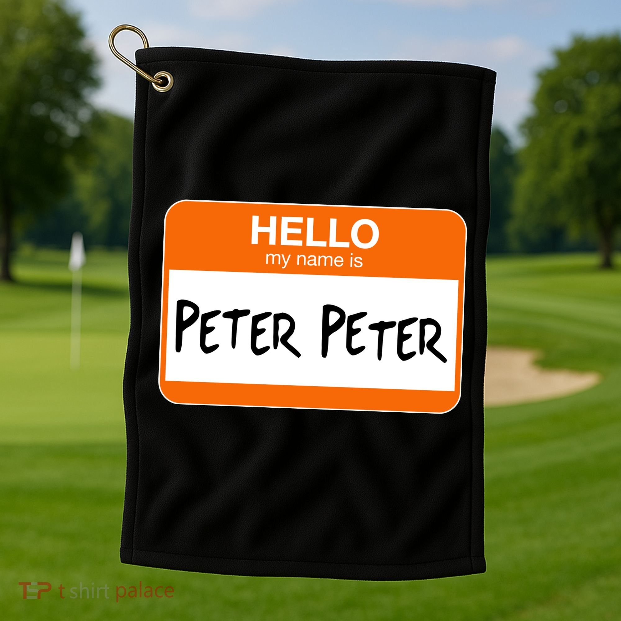 Hello My Name Is Peter Peter Golf Towel