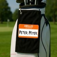 Hello My Name Is Peter Peter Golf Towel thumb 2