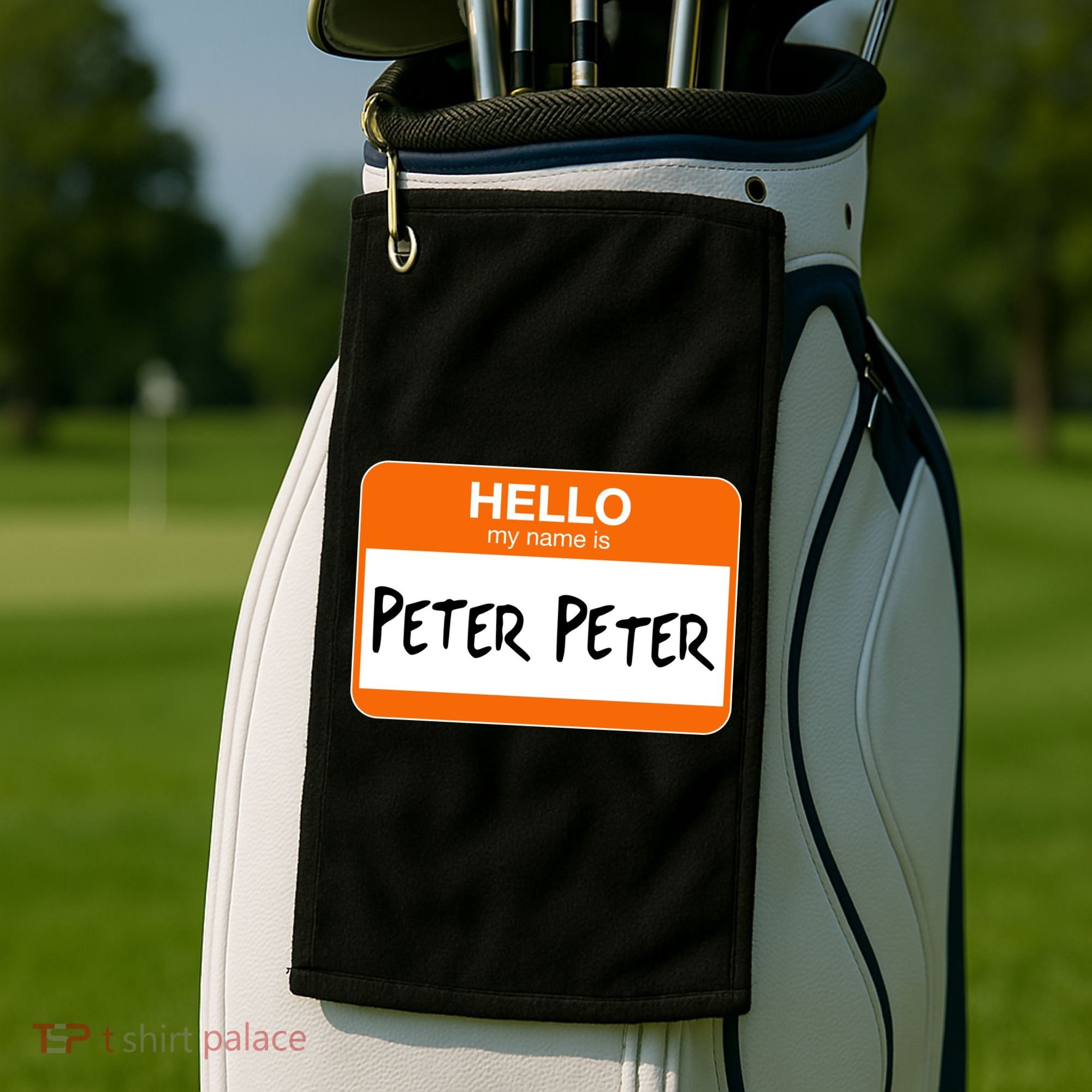 Hello My Name Is Peter Peter Golf Towel