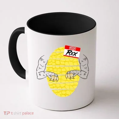 Hello My Name is Rex T-Rex Halloween Coffee Mug