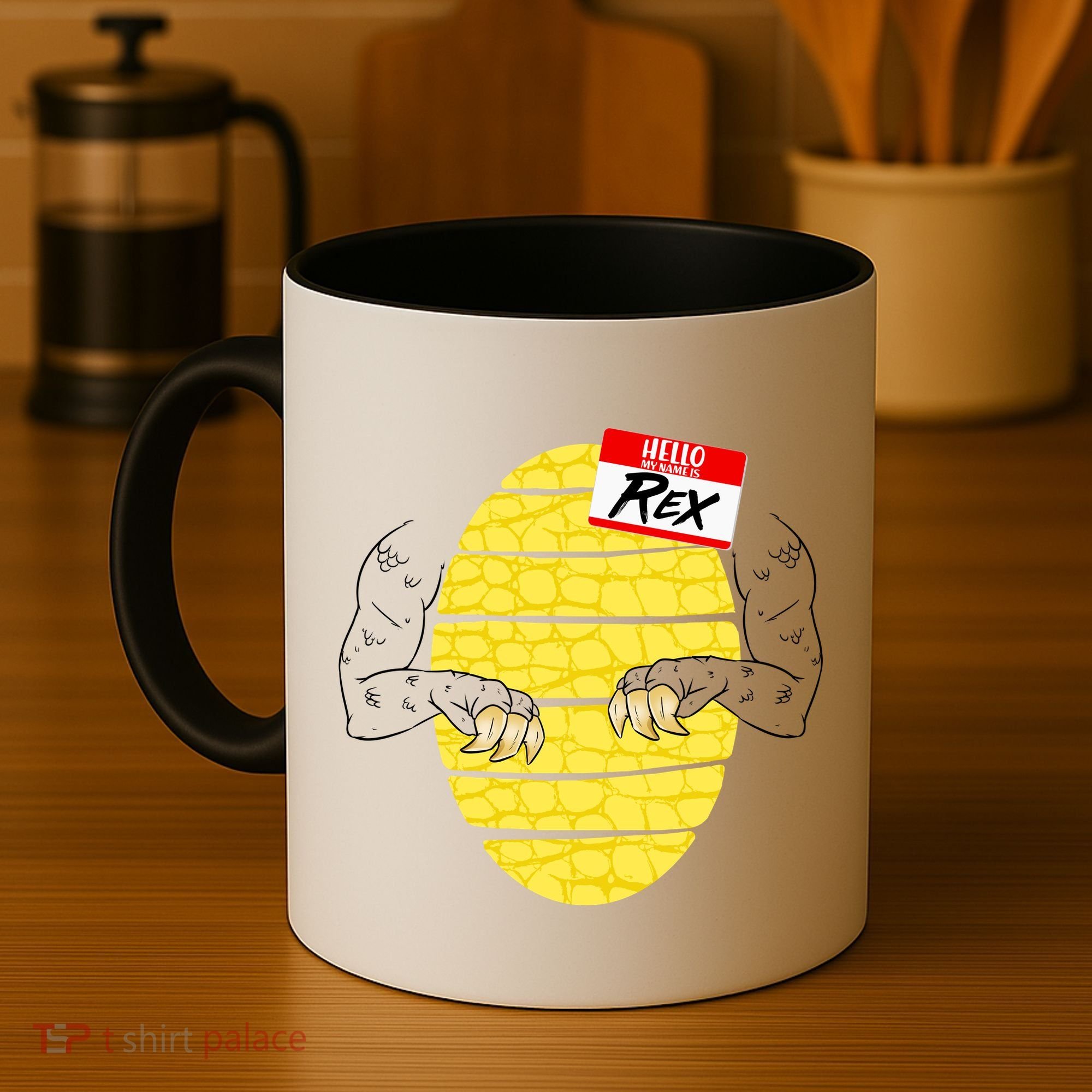 Hello My Name is Rex T-Rex Halloween Coffee Mug
