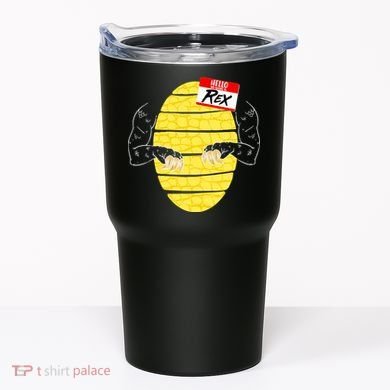 Hello My Name is Rex T-Rex Halloween Tumbler