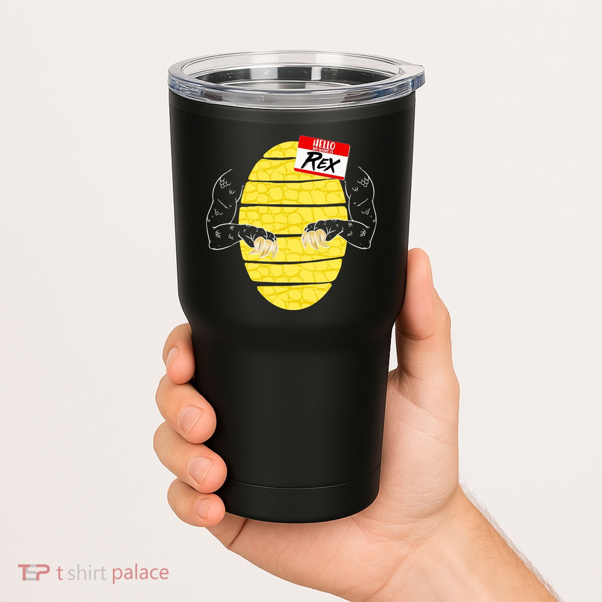 Hello My Name is Rex T-Rex Halloween Tumbler