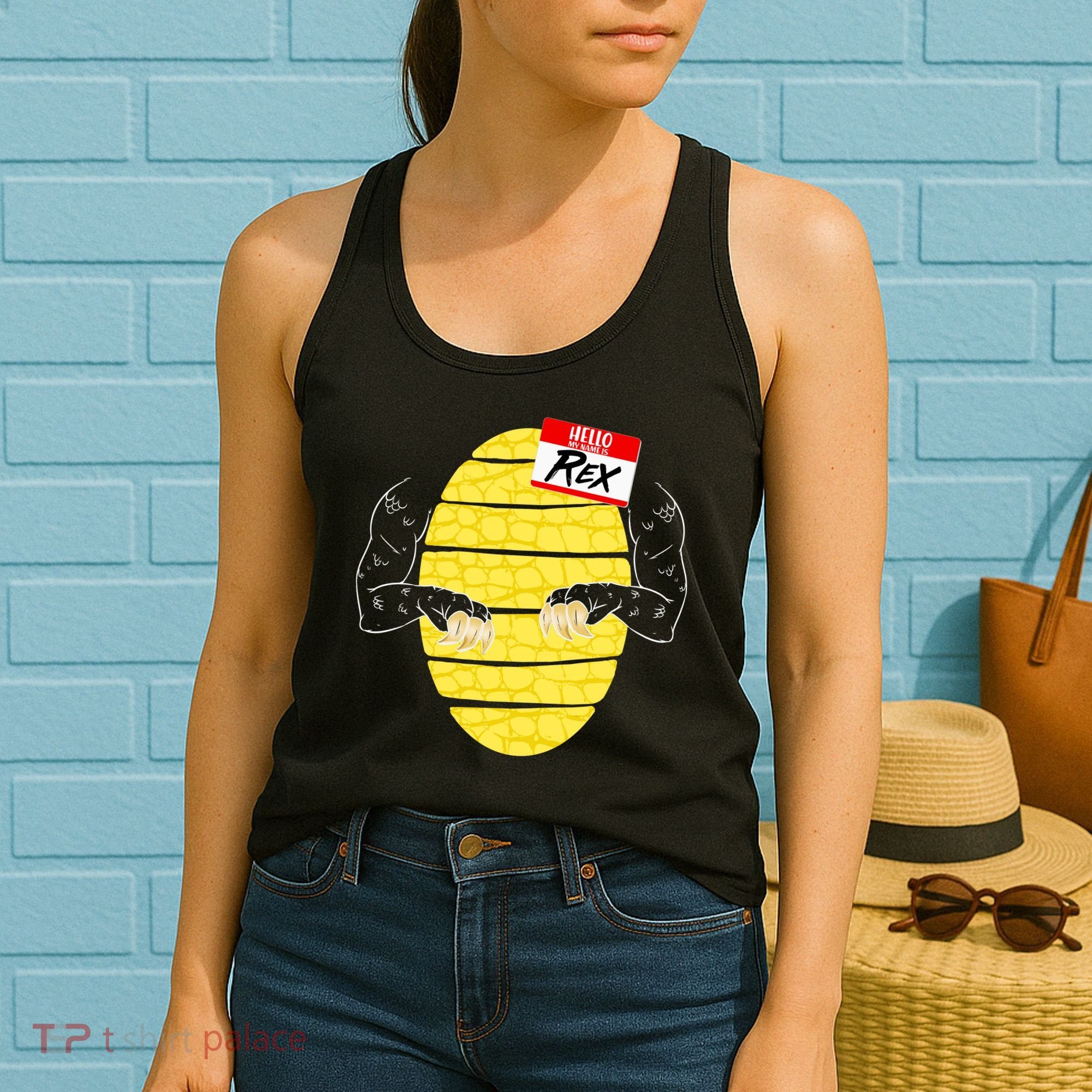 Hello My Name is Rex T-Rex Halloween Women's Tank Top