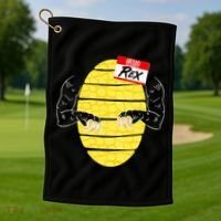 Hello My Name is Rex T-Rex Halloween Golf Towel thumb 1