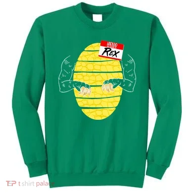 Hello My Name is Rex T-Rex Halloween Sweatshirt