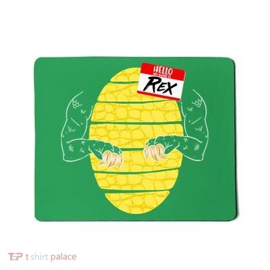 Hello My Name is Rex T-Rex Halloween Mousepad