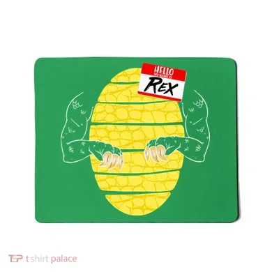 Hello My Name is Rex T-Rex Halloween Mousepad