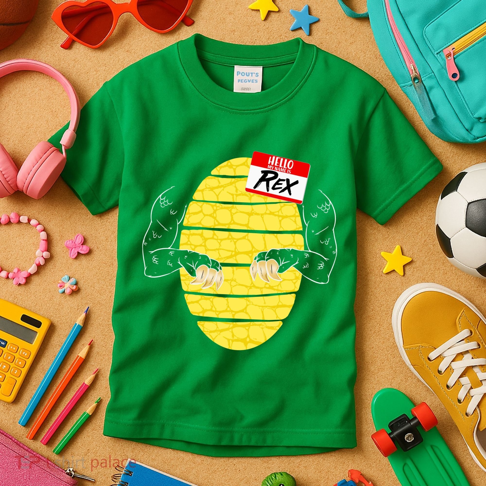 Hello My Name is Rex T-Rex Halloween Kids T-Shirt