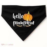 Hello Pumpkin USA-Made Doggie Bandana thumb 0
