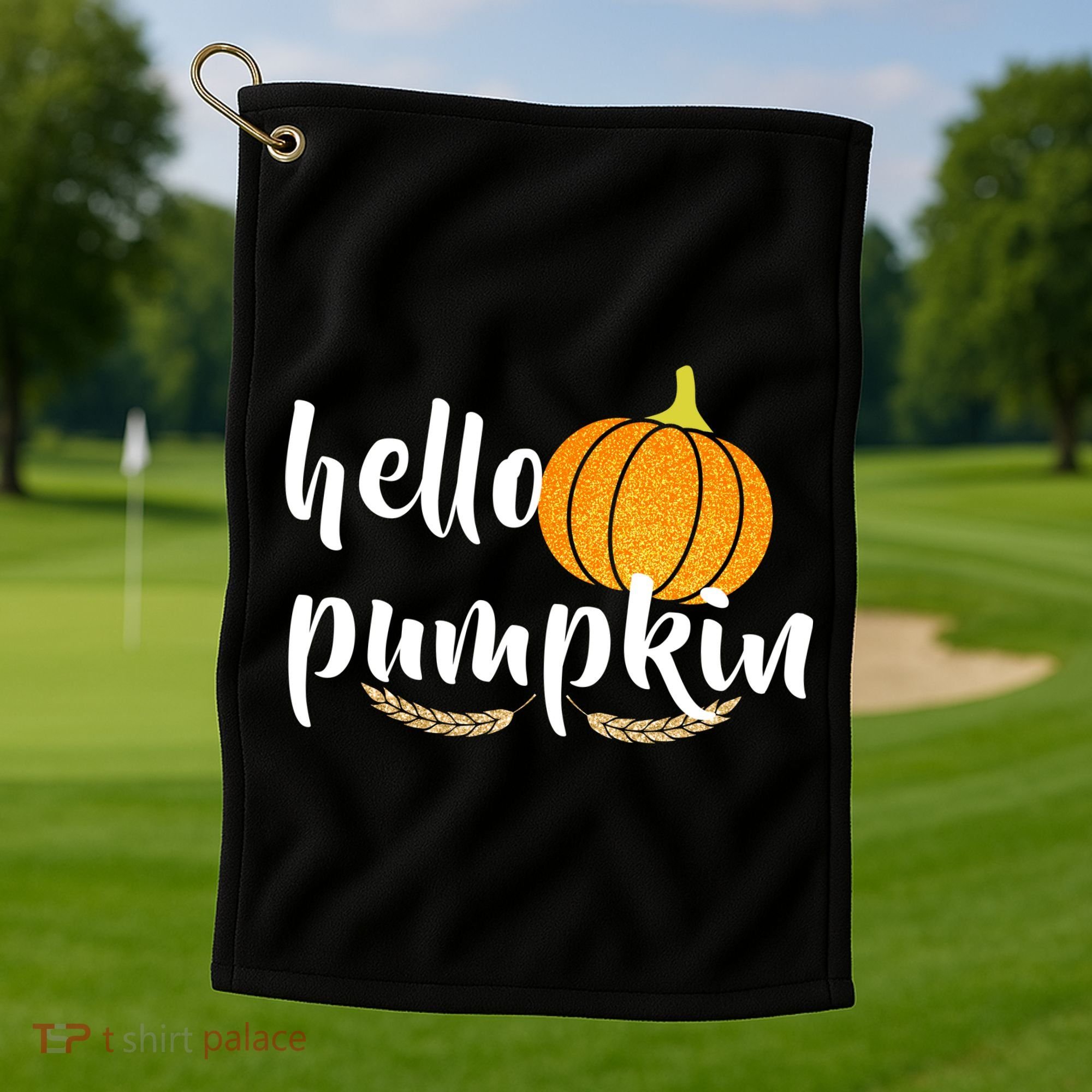Hello Pumpkin Golf Towel