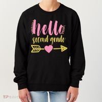 Hello Second Grade Cute Elementary School Women's Sweatshirt thumb 0