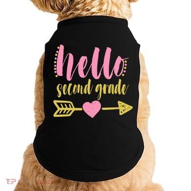 Hello Second Grade Cute Elementary School Doggie Tank