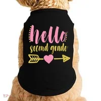 Hello Second Grade Cute Elementary School Doggie Tank thumb 0