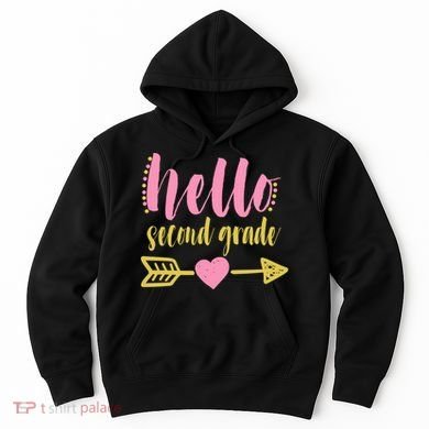 Hello Second Grade Cute Elementary School Hoodie