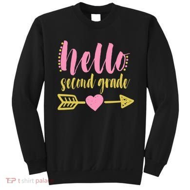 Hello Second Grade Cute Elementary School Sweatshirt