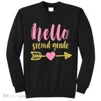 Hello Second Grade Cute Elementary School Sweatshirt thumb 0