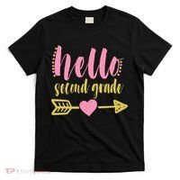 Hello Second Grade Cute Elementary School T-Shirt thumb 0