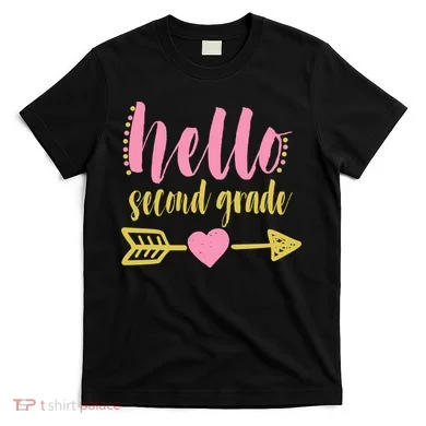 Hello Second Grade Cute Elementary School T-Shirt