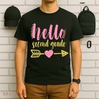 Hello Second Grade Cute Elementary School T-Shirt thumb 6
