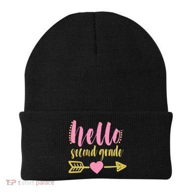 Hello Second Grade Cute Elementary School Beanie