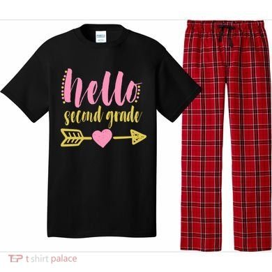 Hello Second Grade Cute Elementary School Pajama Set