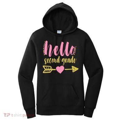 Hello Second Grade Cute Elementary School Women's Hoodie