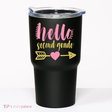 Hello Second Grade Cute Elementary School Tumbler