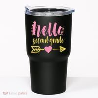 Hello Second Grade Cute Elementary School Tumbler thumb 0