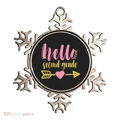 Hello Second Grade Cute Elementary School Ornament