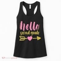 Hello Second Grade Cute Elementary School Women's Tank Top thumb 0