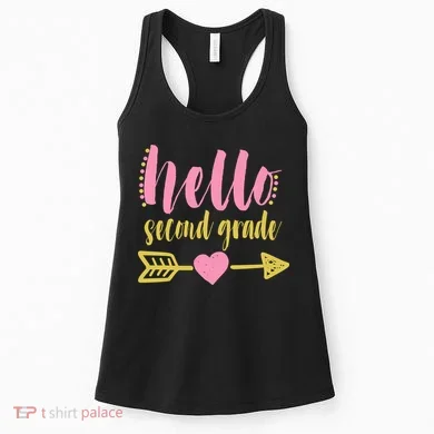 Hello Second Grade Cute Elementary School Women's Tank Top