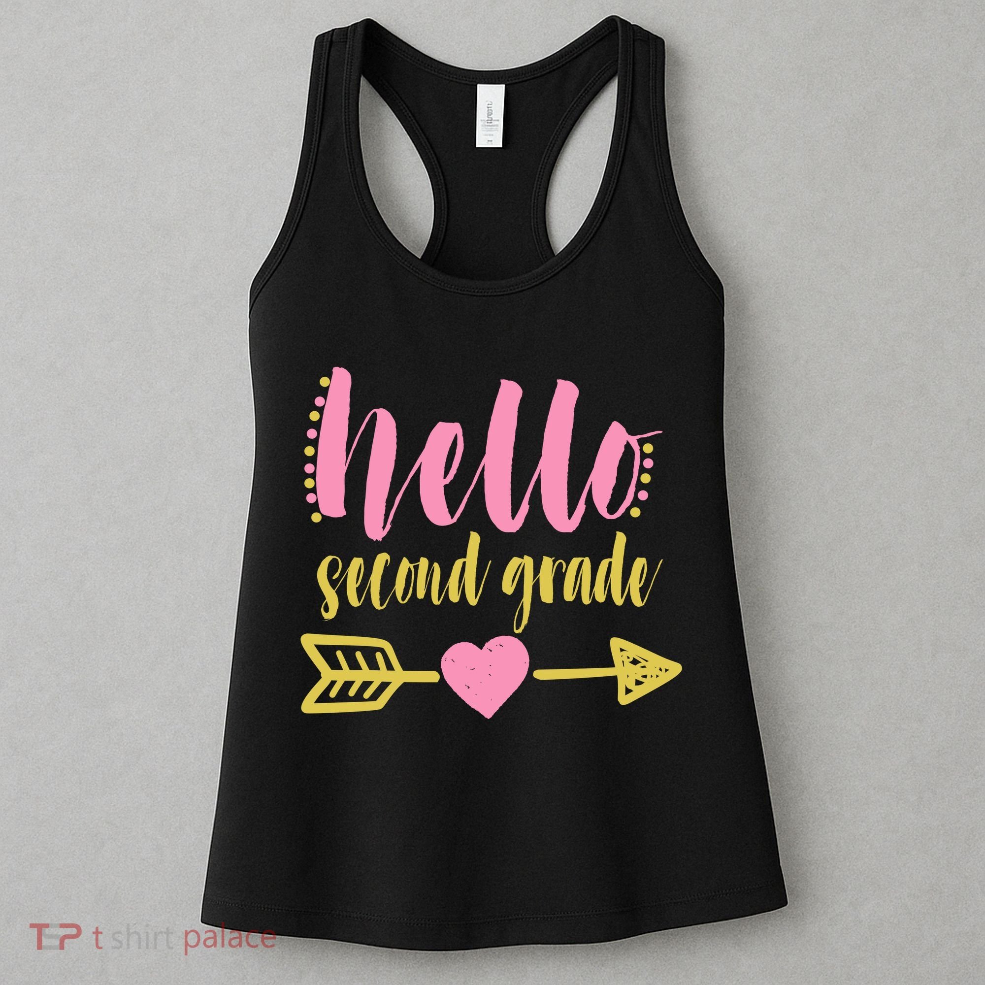 Hello Second Grade Cute Elementary School Women's Tank Top
