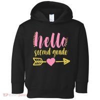 Hello Second Grade Cute Elementary School Toddler Hoodie thumb 0