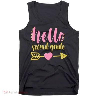 Hello Second Grade Cute Elementary School Tank Top