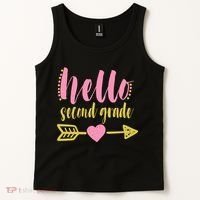 Hello Second Grade Cute Elementary School Tank Top thumb 2
