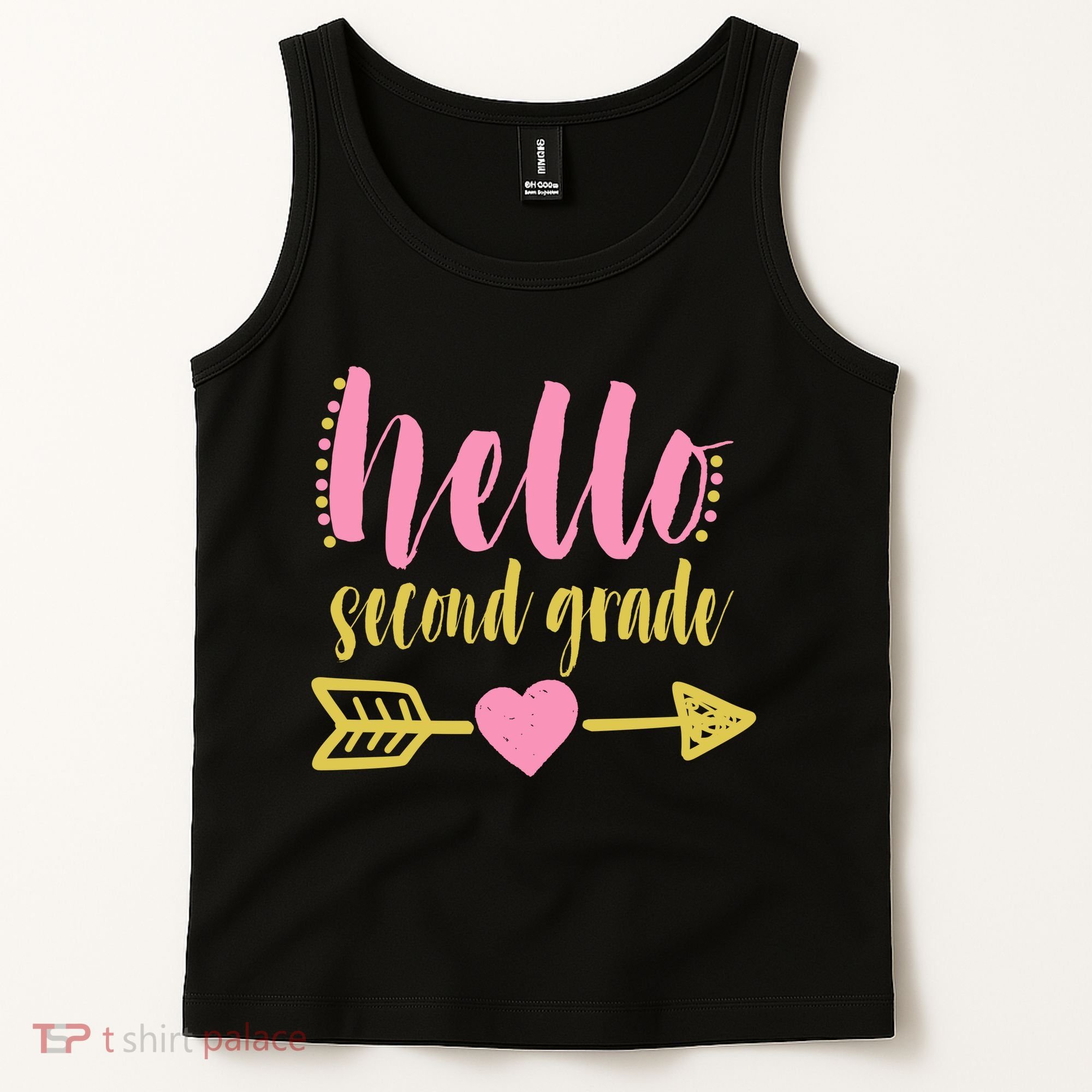 Hello Second Grade Cute Elementary School Tank Top