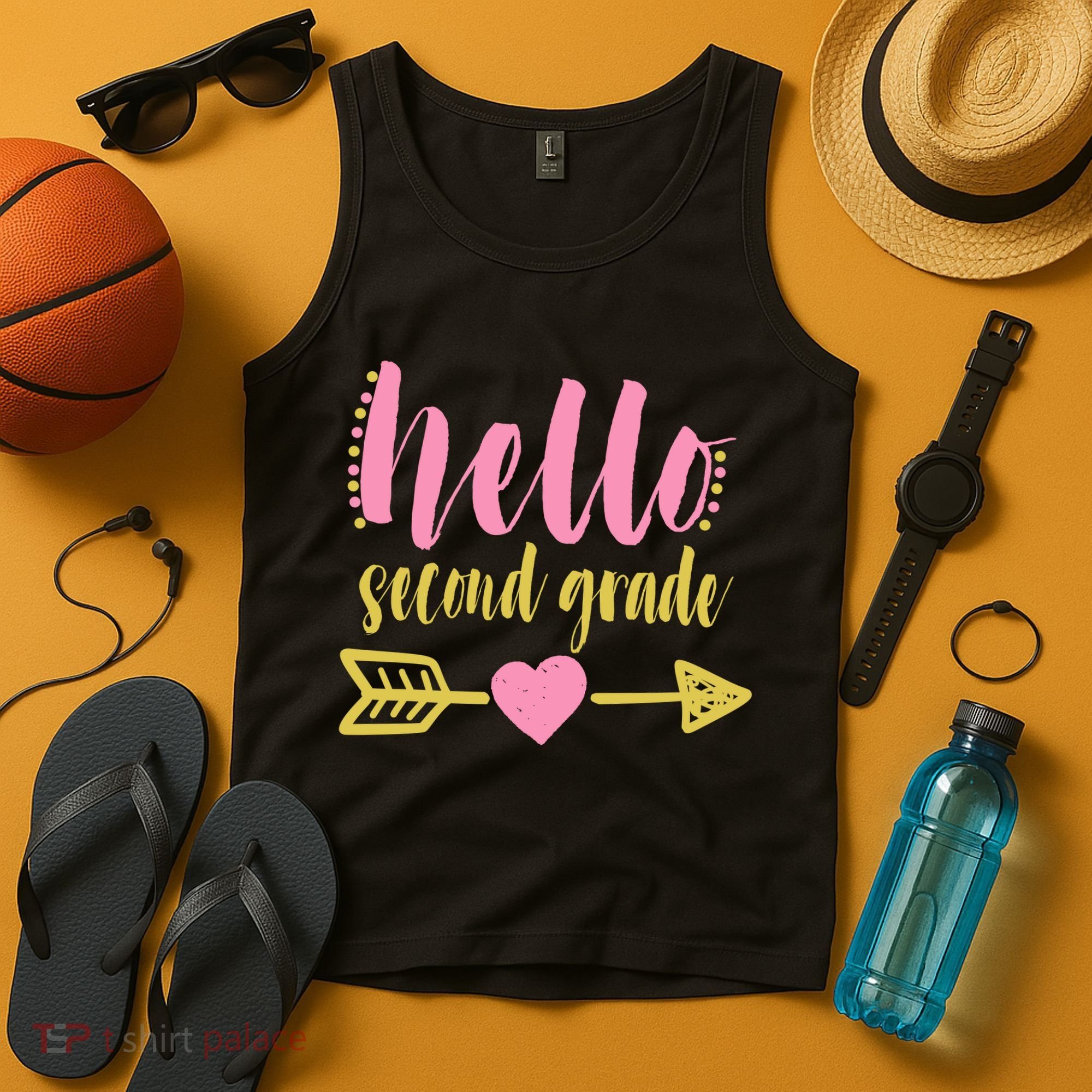 Hello Second Grade Cute Elementary School Tank Top