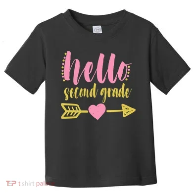 Hello Second Grade Cute Elementary School Toddler T-Shirt