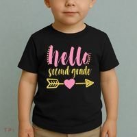 Hello Second Grade Cute Elementary School Toddler T-Shirt thumb 2