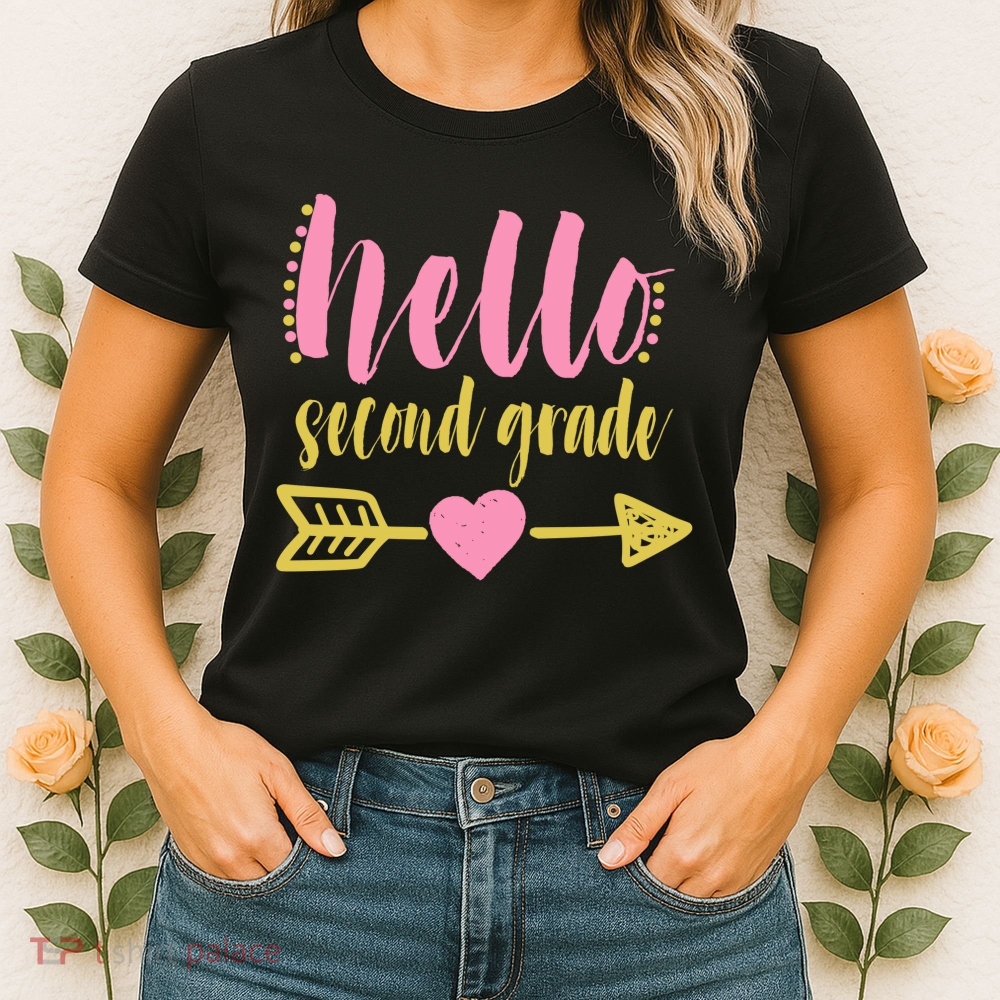 Hello Second Grade Cute Elementary School Women's T-Shirt
