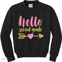 Hello Second Grade Cute Elementary School Kids Sweatshirt thumb 0