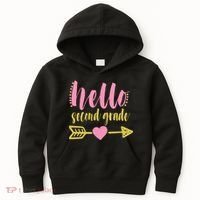 Hello Second Grade Cute Elementary School Kids Hoodie thumb 0