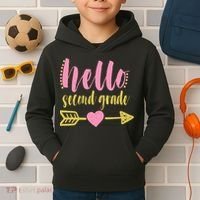 Hello Second Grade Cute Elementary School Kids Hoodie thumb 2