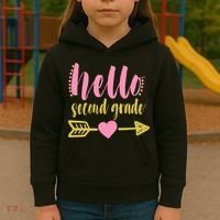 Hello Second Grade Cute Elementary School Kids Hoodie thumb 3