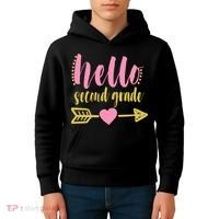 Hello Second Grade Cute Elementary School Kids Hoodie thumb 4
